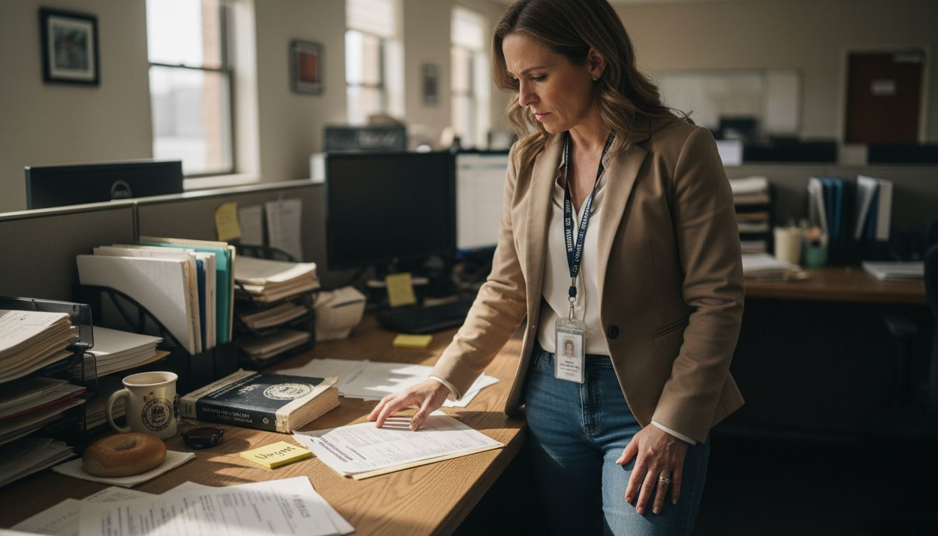 Probation officer approving community service placement