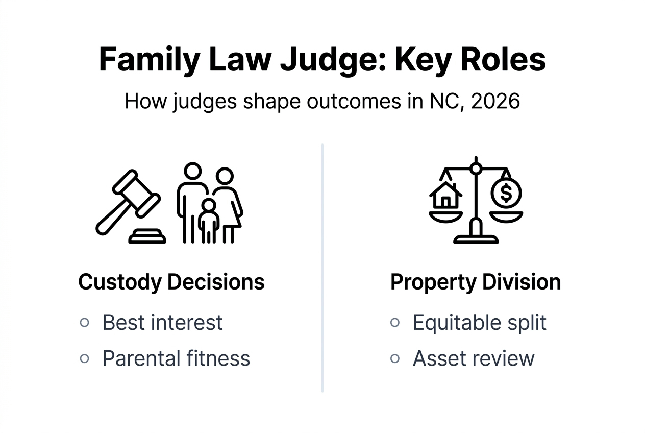 Infographic on judge’s role in NC family law