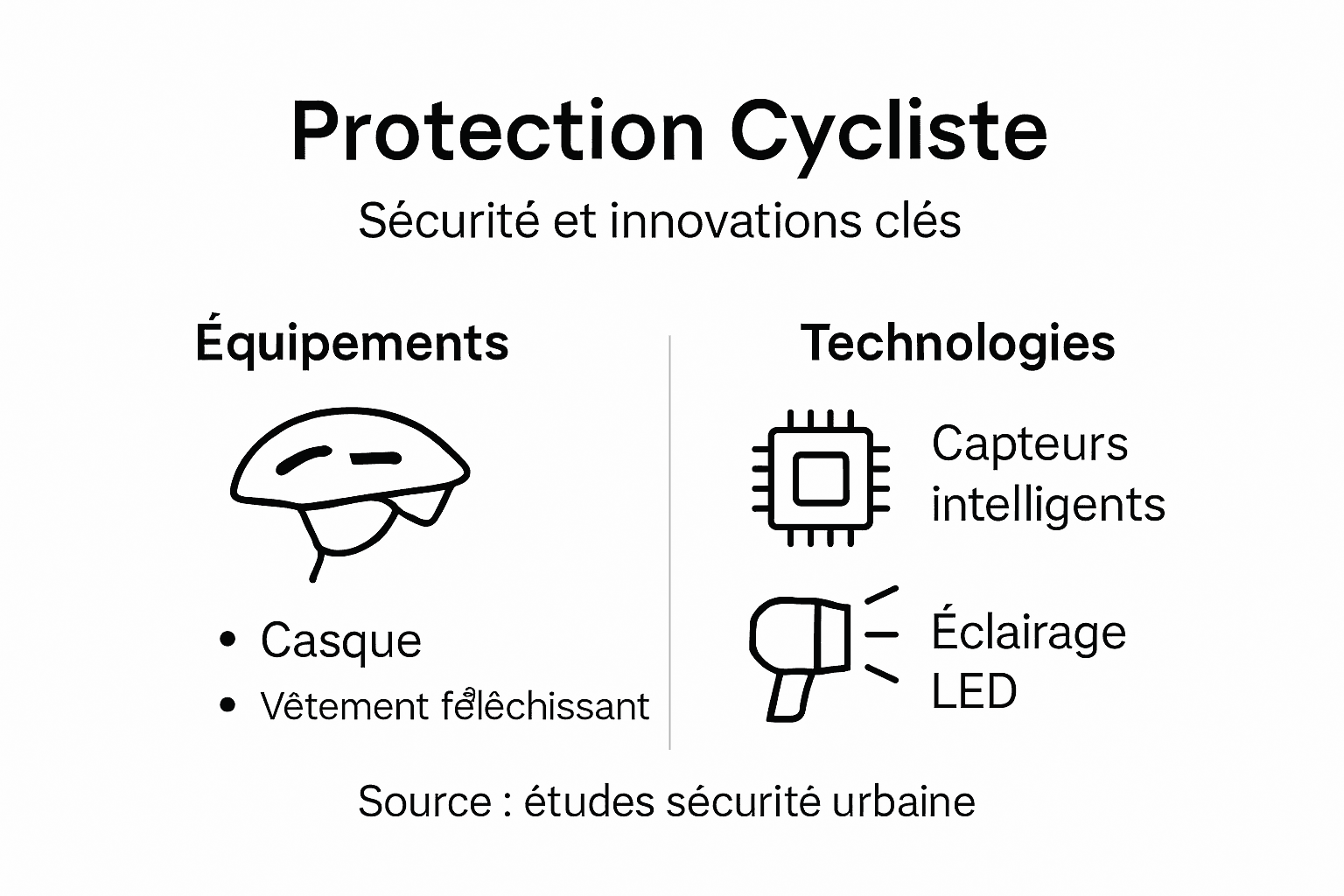 Infographie : les clés de la sécurité pour les cyclistes et les dernières innovations