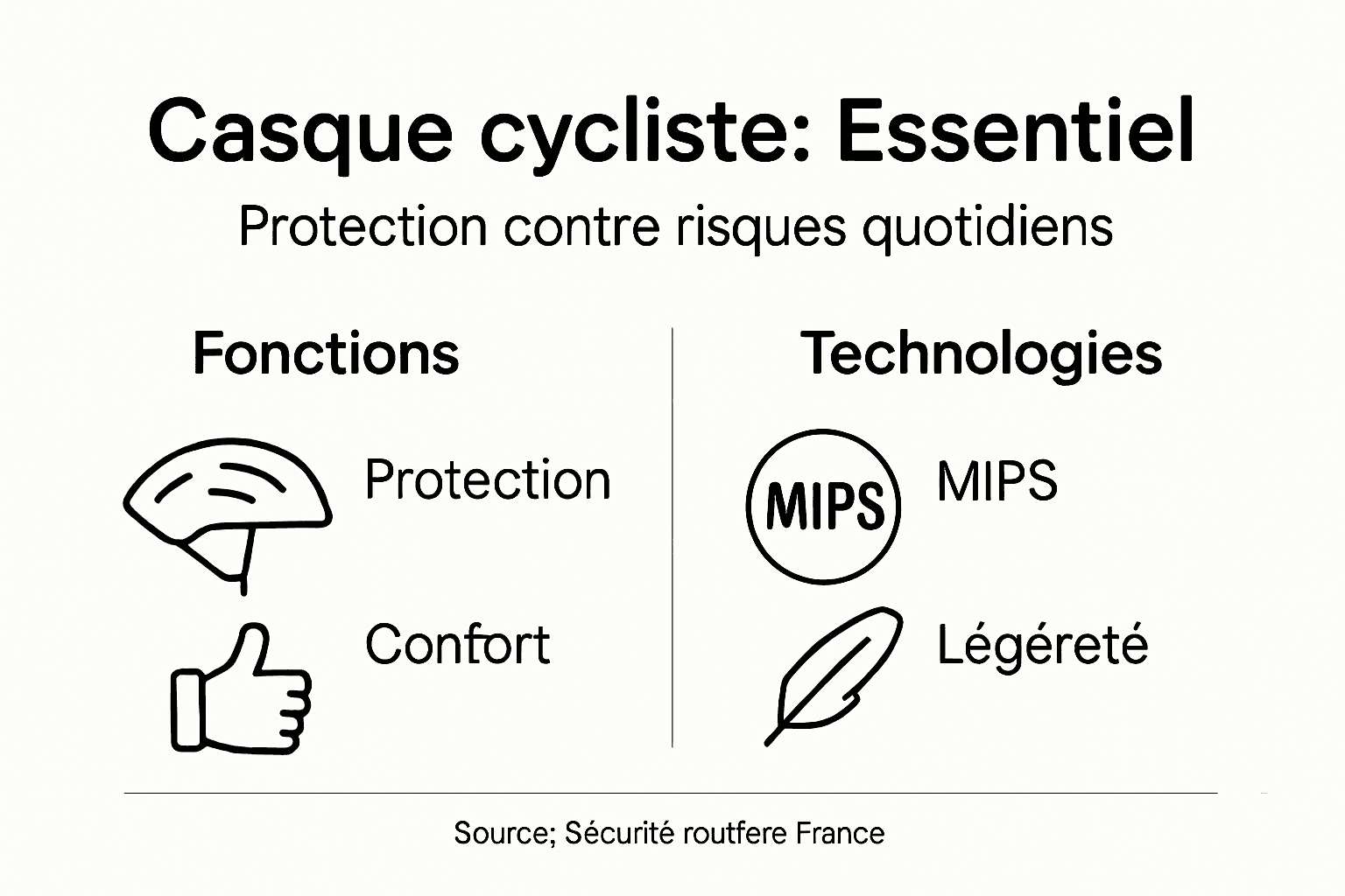 Infographie : tout savoir sur les casques de vélo – fonctionnalités et innovations technologiques