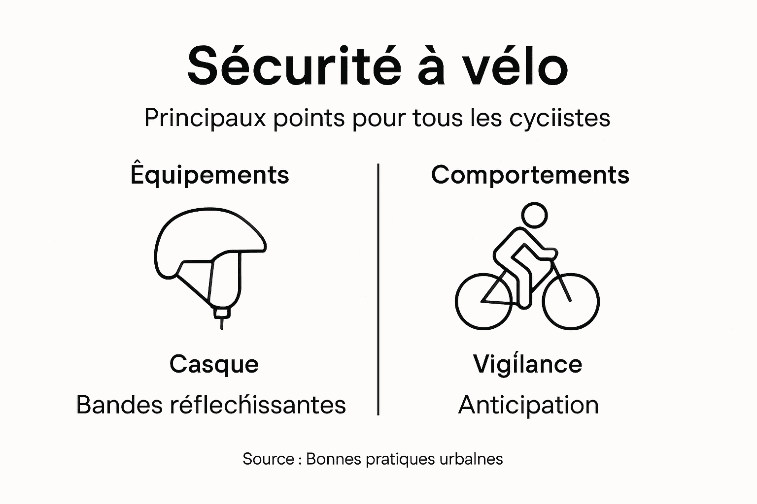 Les essentiels de la sécurité à vélo : ce qu’il faut retenir en un coup d’œil