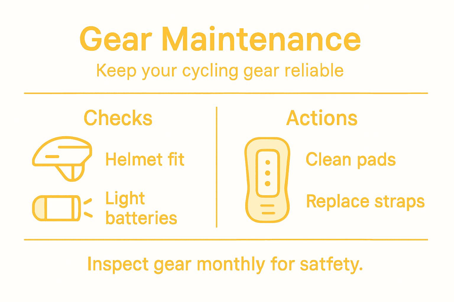 Infographic guide to cycling gear maintenance
