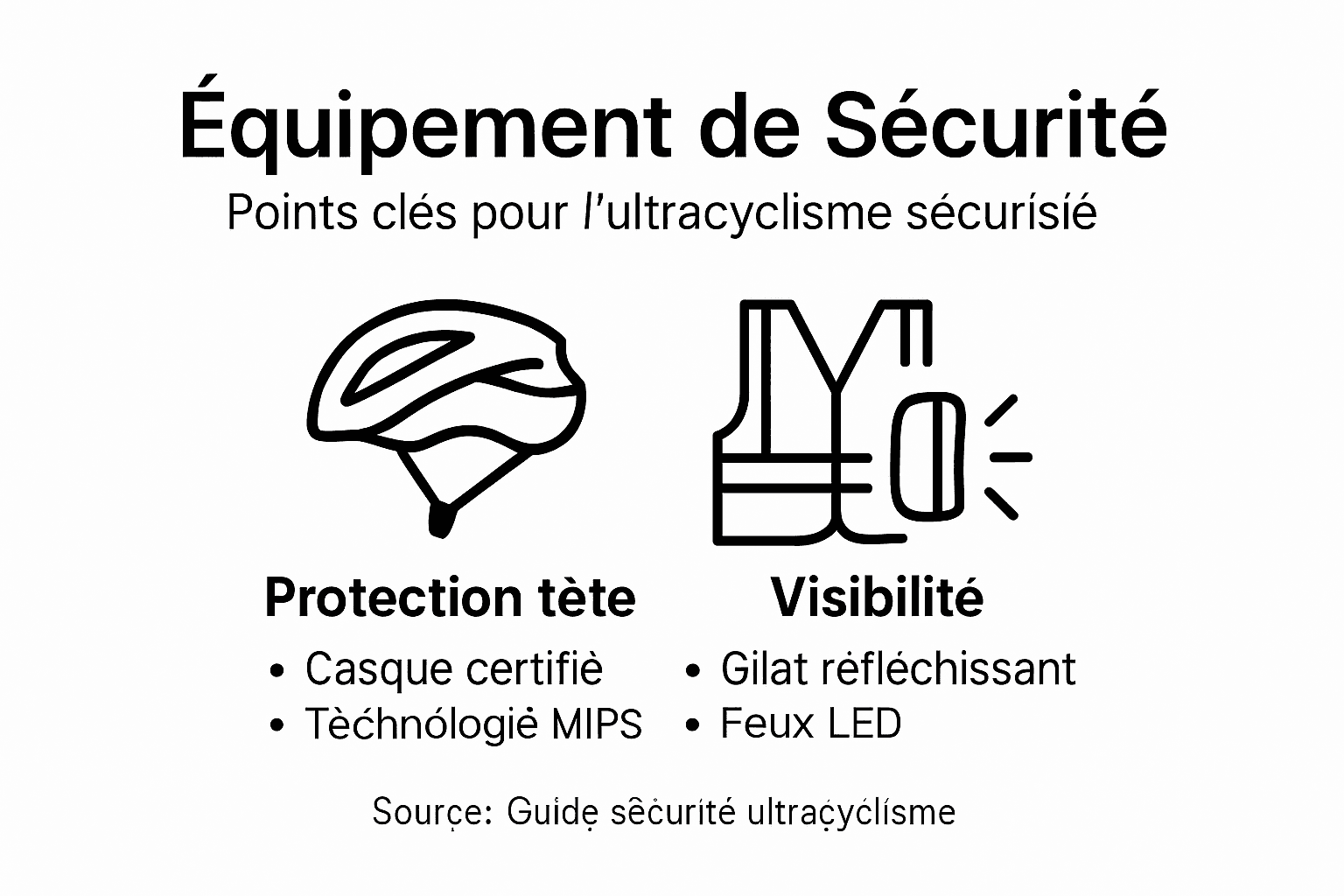 Les indispensables pour rouler à vélo en toute sécurité : l’infographie