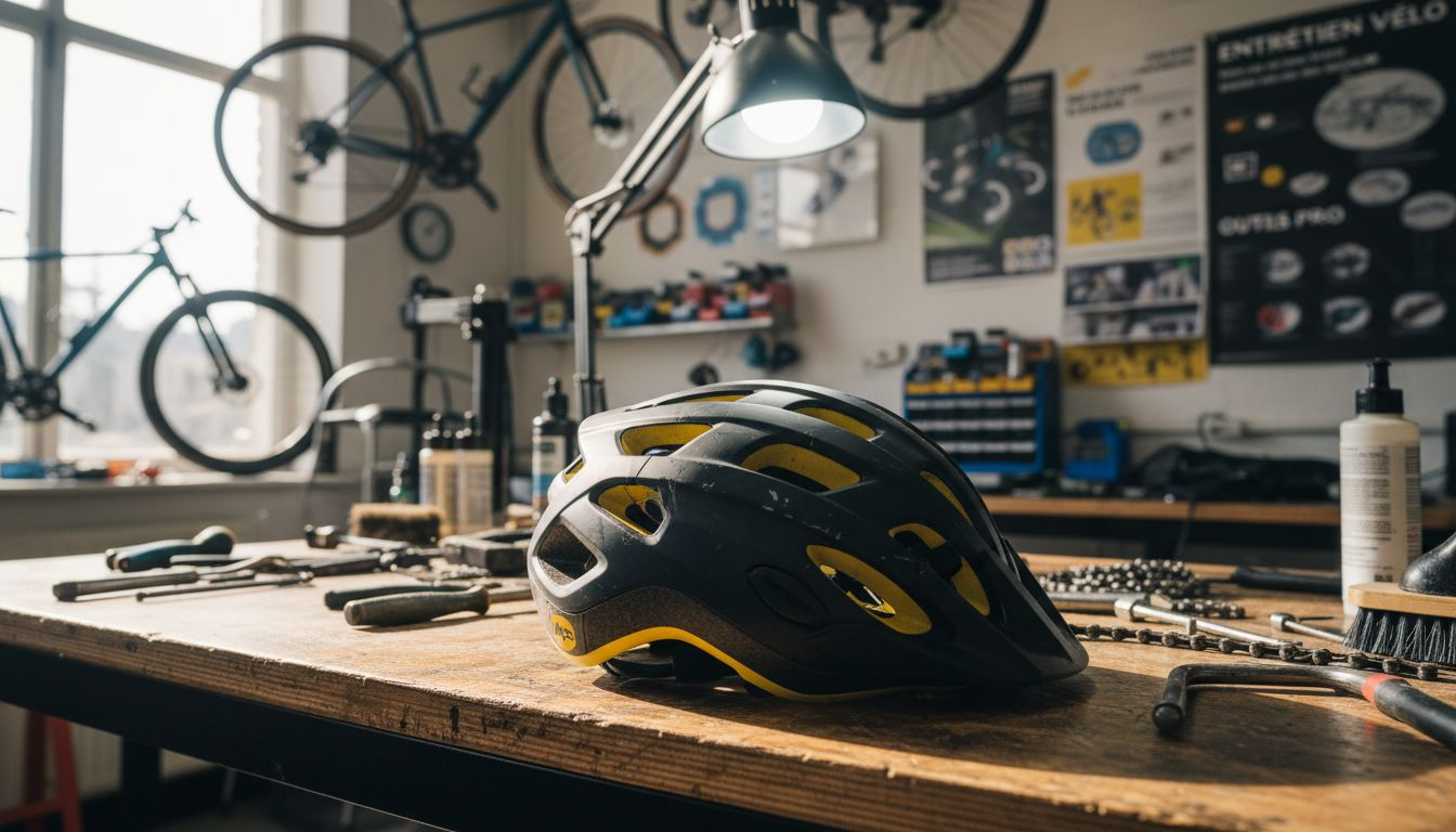 Vue de l’intérieur d’un casque équipé du système MIPS, avec la couche interne visible