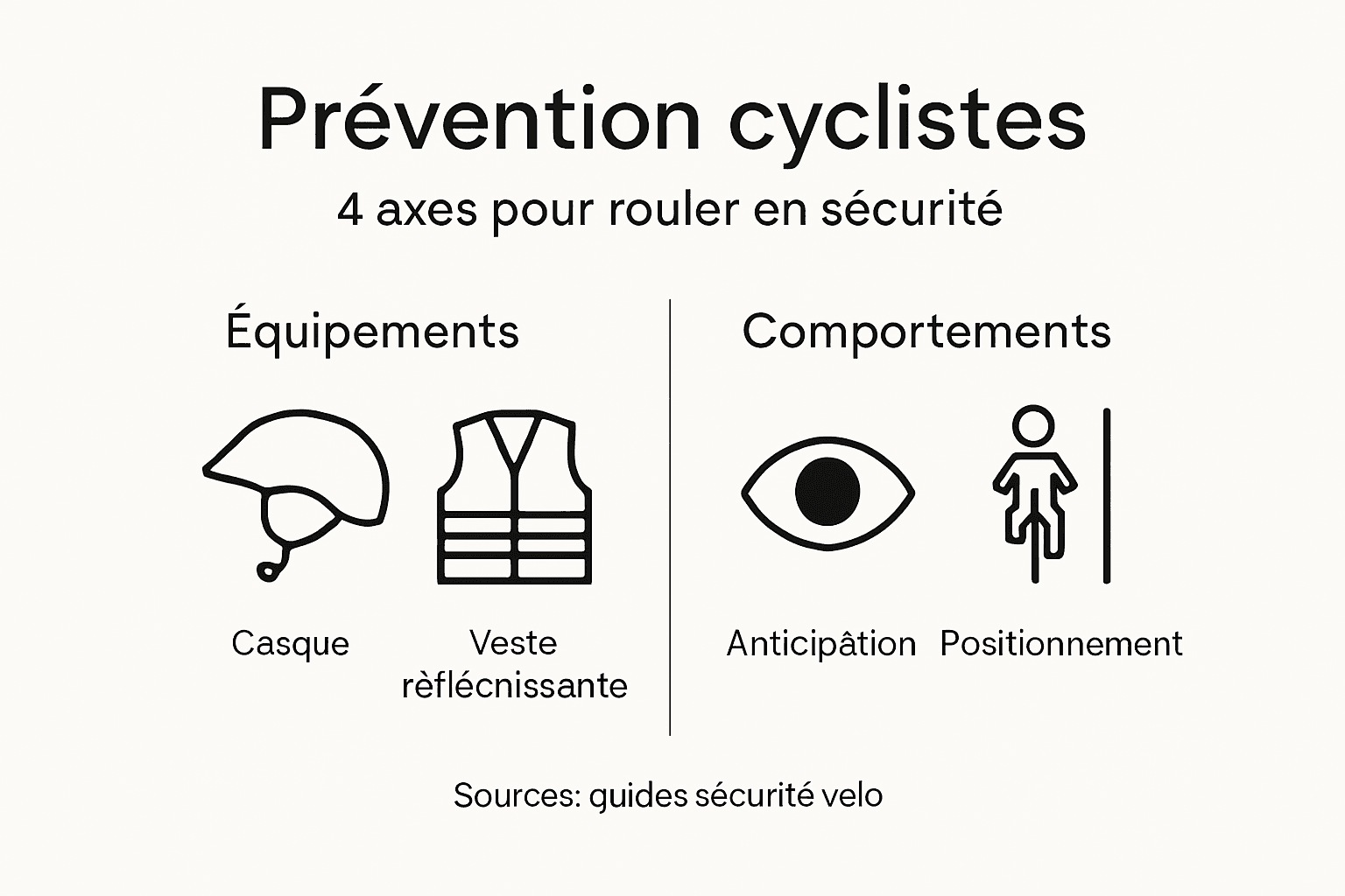 Infographie : 4 conseils essentiels pour éviter les accidents à vélo