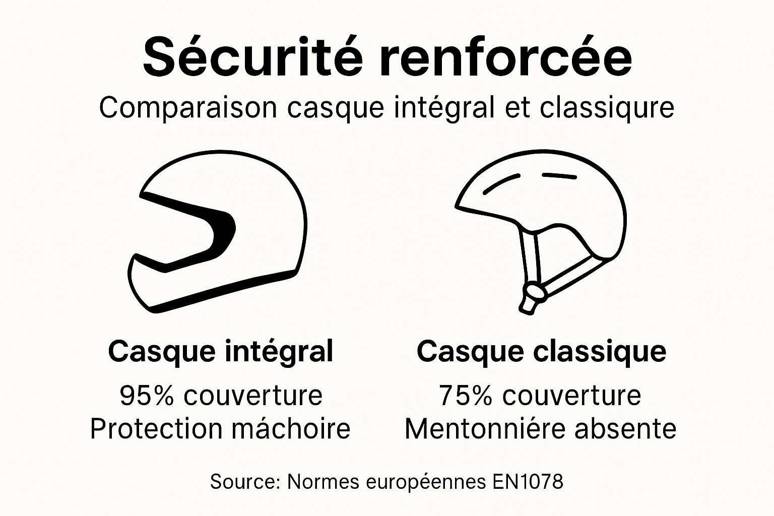 Infographie : comparatif sur la sécurité des casques de vélo
