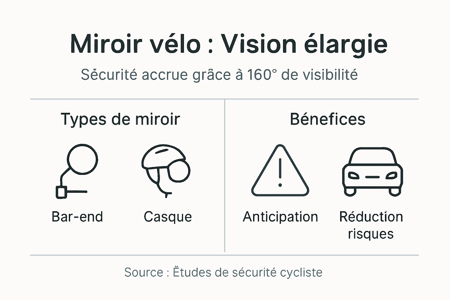 Infographie : pourquoi installer un rétroviseur sur son vélo améliore la sécurité