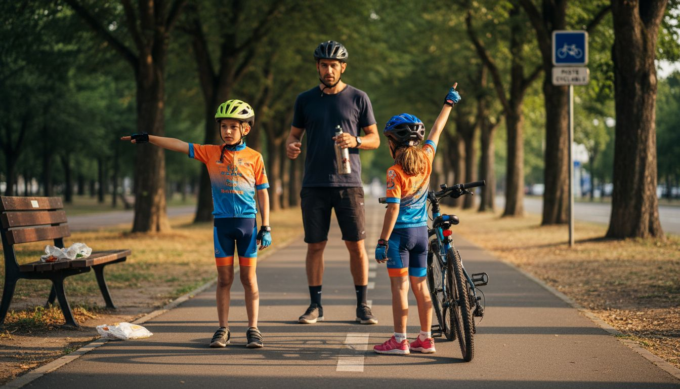 Les enfants découvrent les bons réflexes pour rouler à vélo en toute sécurité.