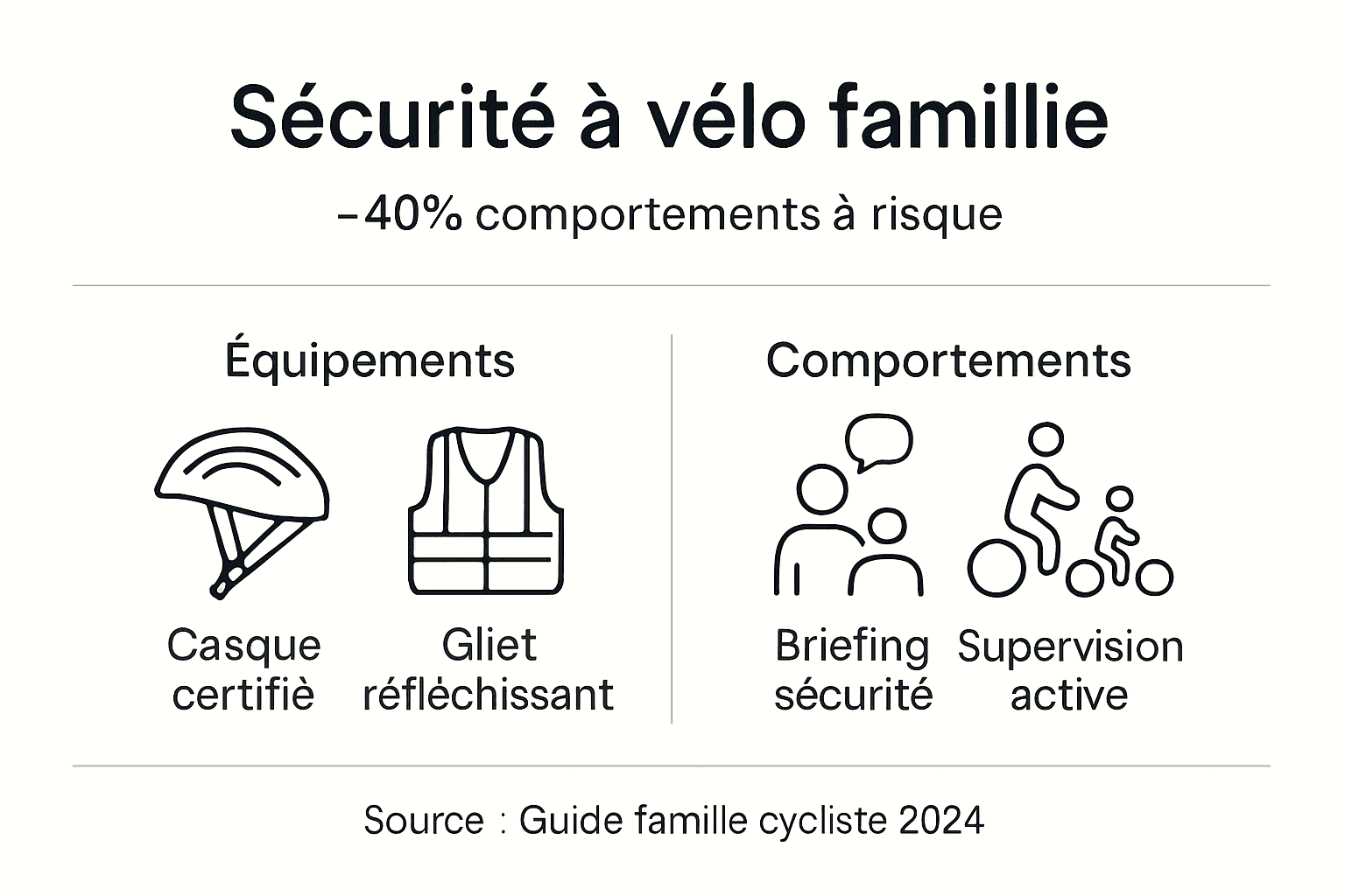 Infographie : comment protéger sa famille à vélo et réduire les risques sur la route