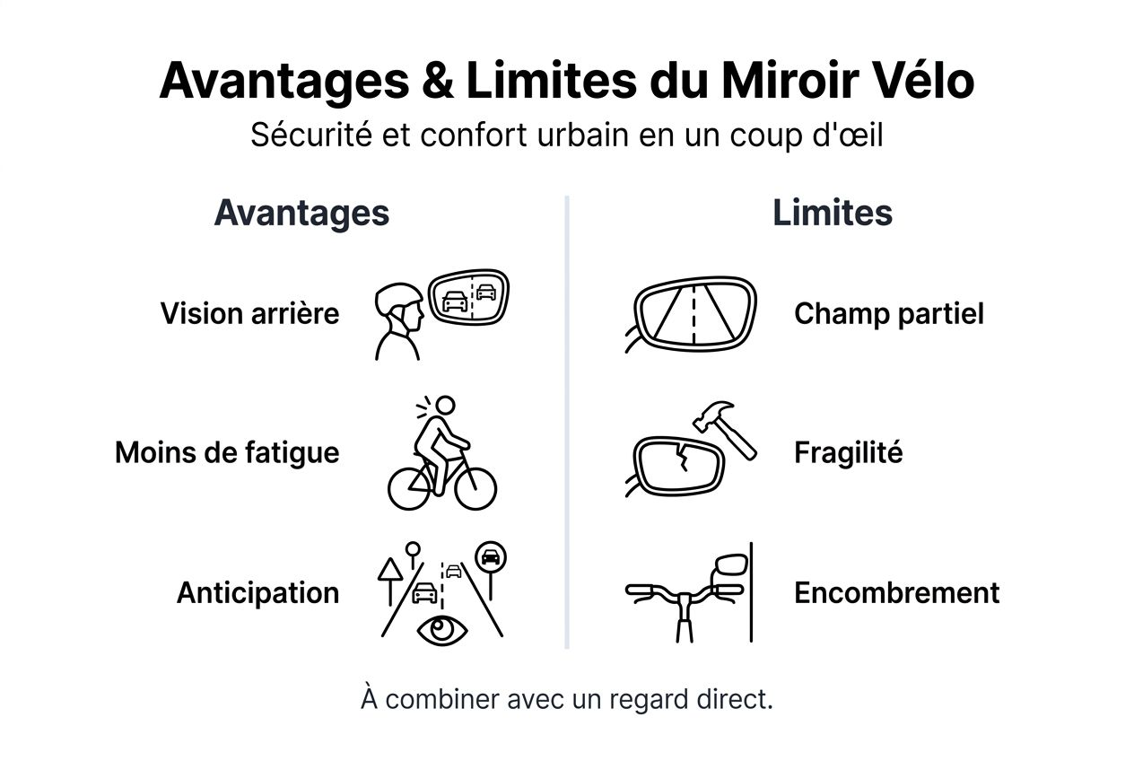 Zoom sur les points forts et les limites des rétroviseurs pour vélo : ce qu’il faut savoir en un coup d’œil
