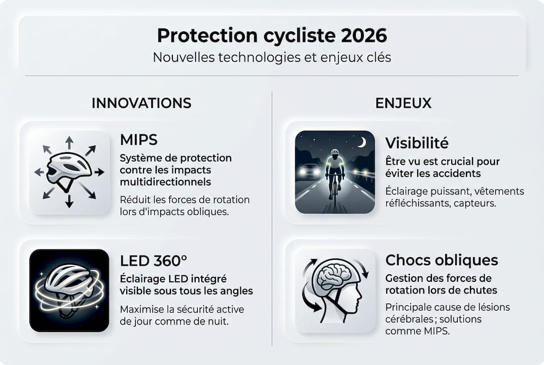 Infographie : les dernières innovations et les grands défis de la sécurité des cyclistes