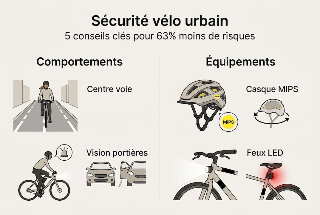 Infographie : tout savoir pour rouler à vélo en toute sécurité – astuces et équipements indispensables