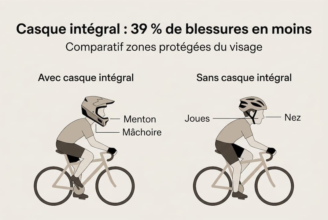 Tout ce qu’il faut savoir sur la protection du visage avec un casque de vélo : une infographie pratique