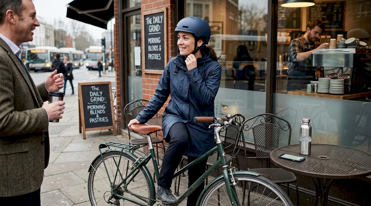 Commuter adjusting helmet for comfort
