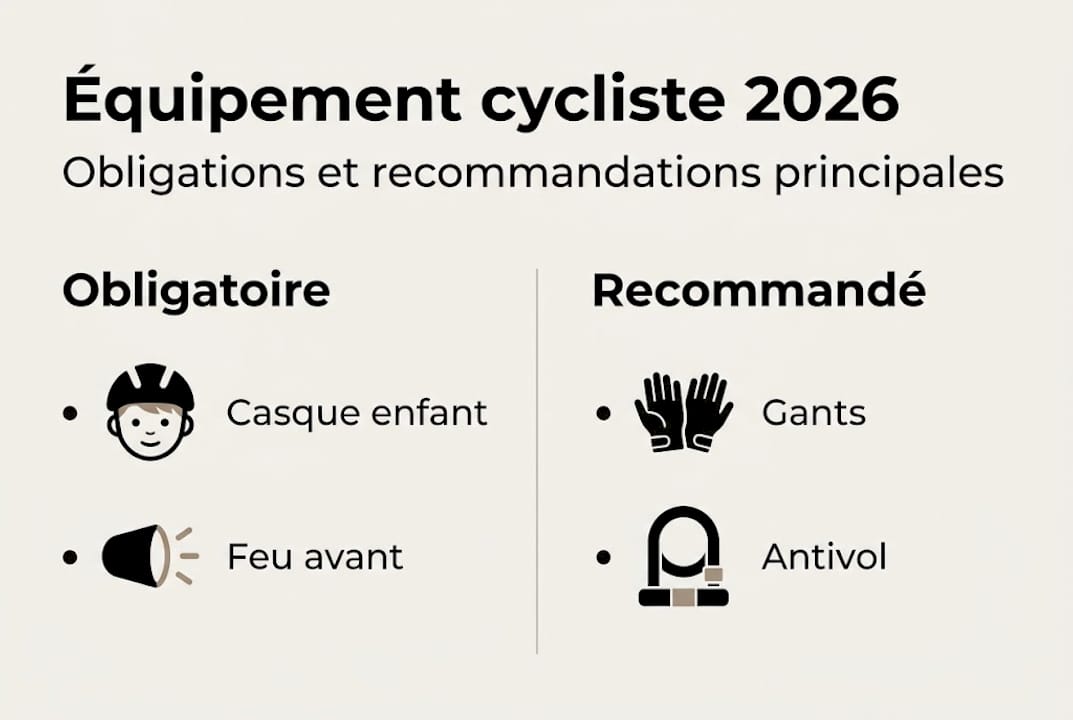 Aperçu visuel des obligations pour les cyclistes