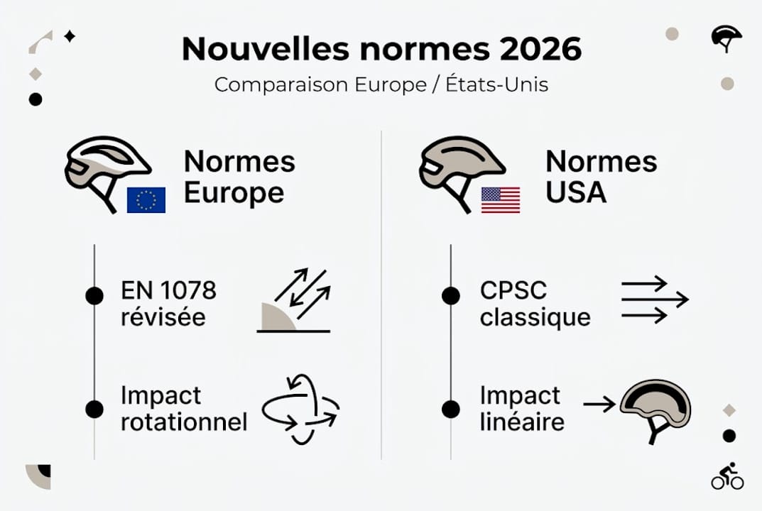 Infographie : tout savoir sur les nouvelles normes des casques vélo en 2026
