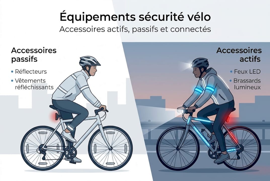 Infographie : les indispensables pour rouler à vélo en toute sécurité