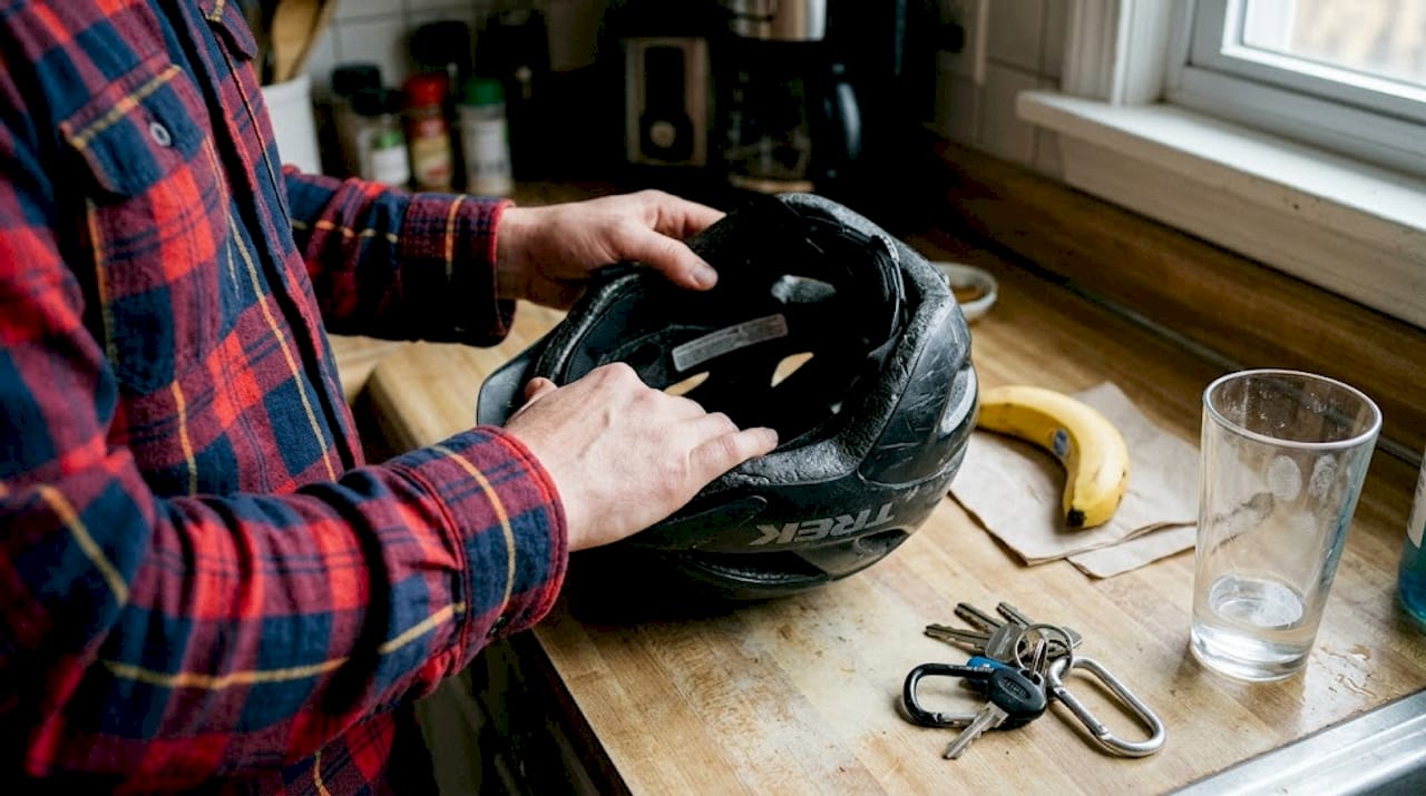Inspecting helmet foam liner for damage