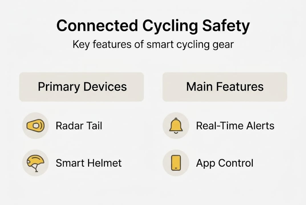 Infographic summarizes key connected cycling gear