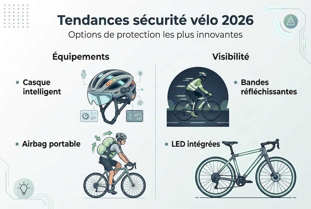 Les grandes tendances des équipements de sécurité vélo à suivre en 2026 — infographie