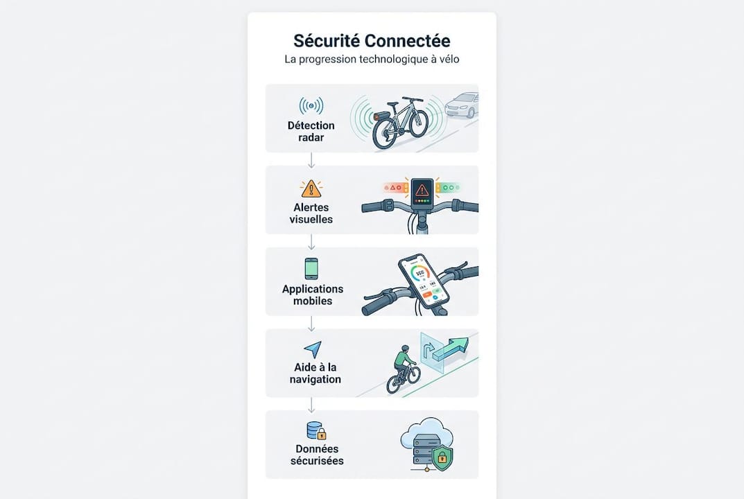Les étapes clés pour sécuriser votre vélo connecté, présentées en infographie