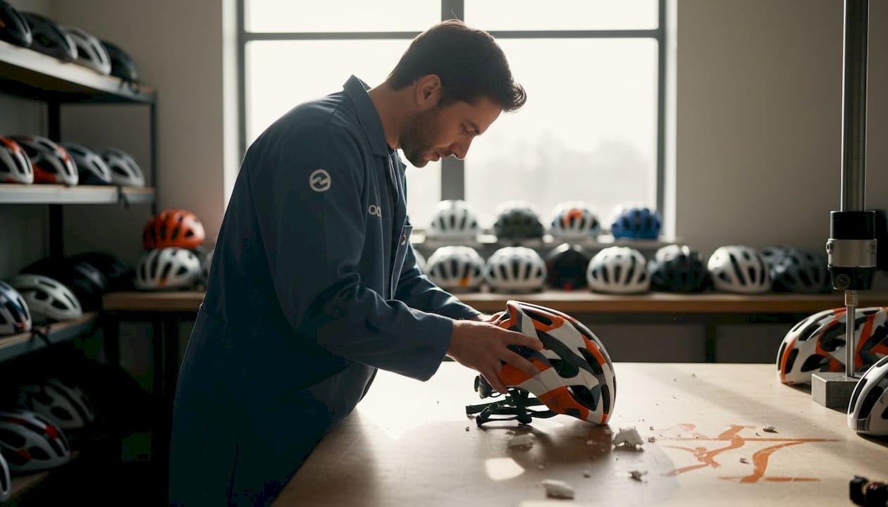 Test en laboratoire conforme à la norme EN 1078 pour les casques