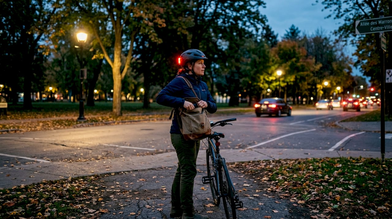 Éclairage de casque pour cycliste, parfaitement visible