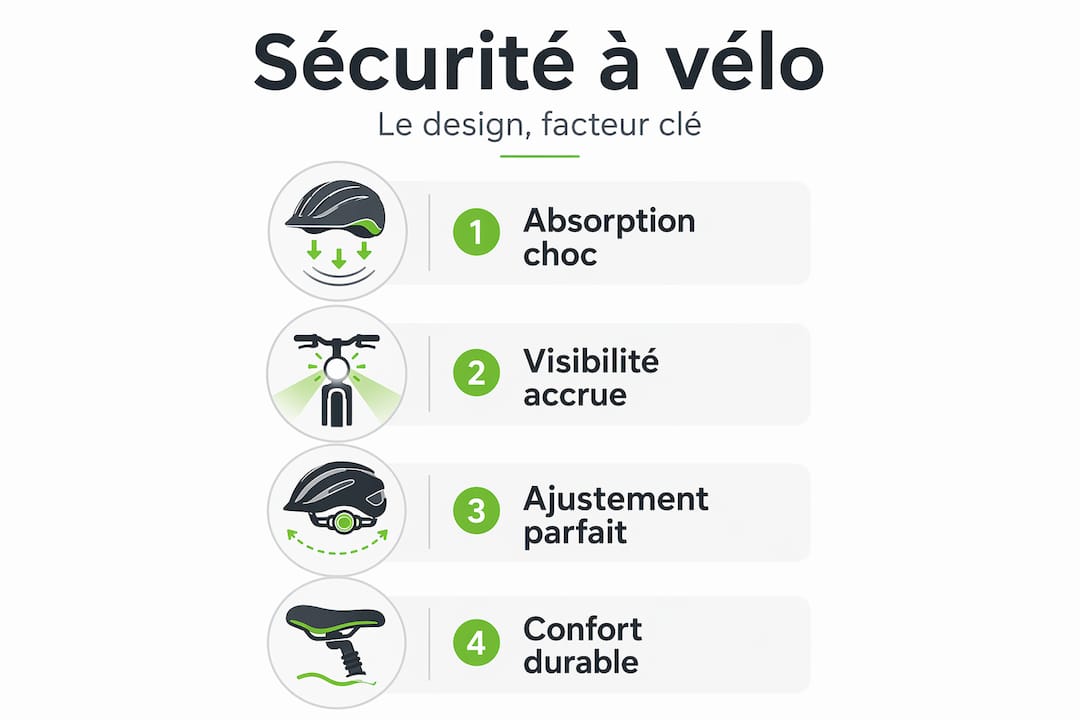 Les essentiels de la sécurité à vélo : points clés et astuces de design en infographie