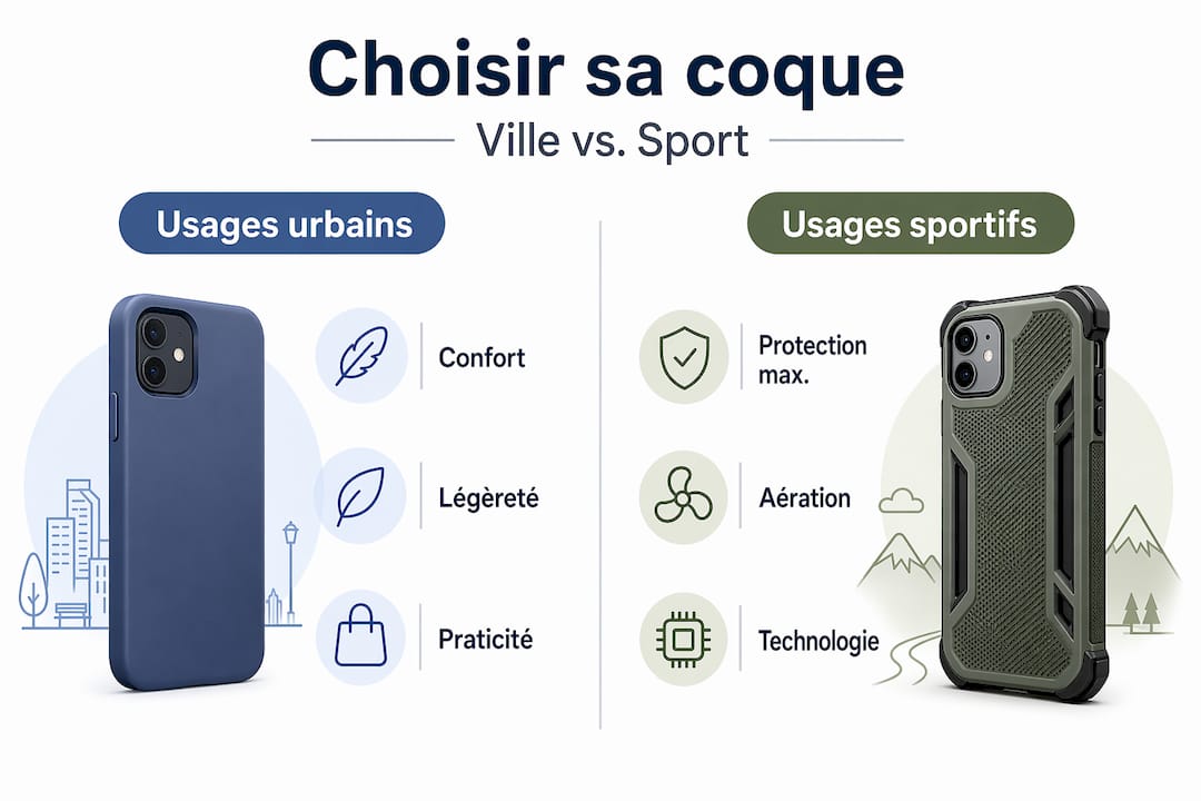 Infographie : les différences à connaître entre casque urbain et casque de sport
