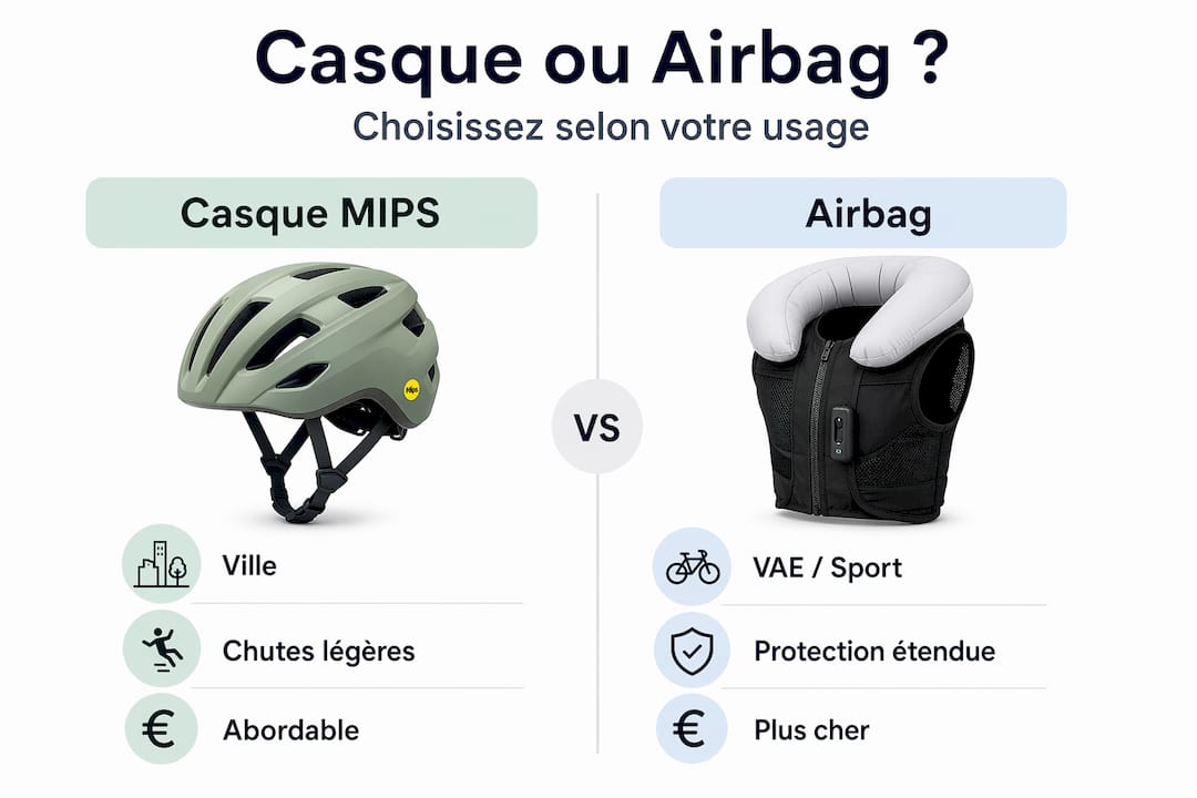 Infographie : MIPS ou casque airbag, lequel choisir ?