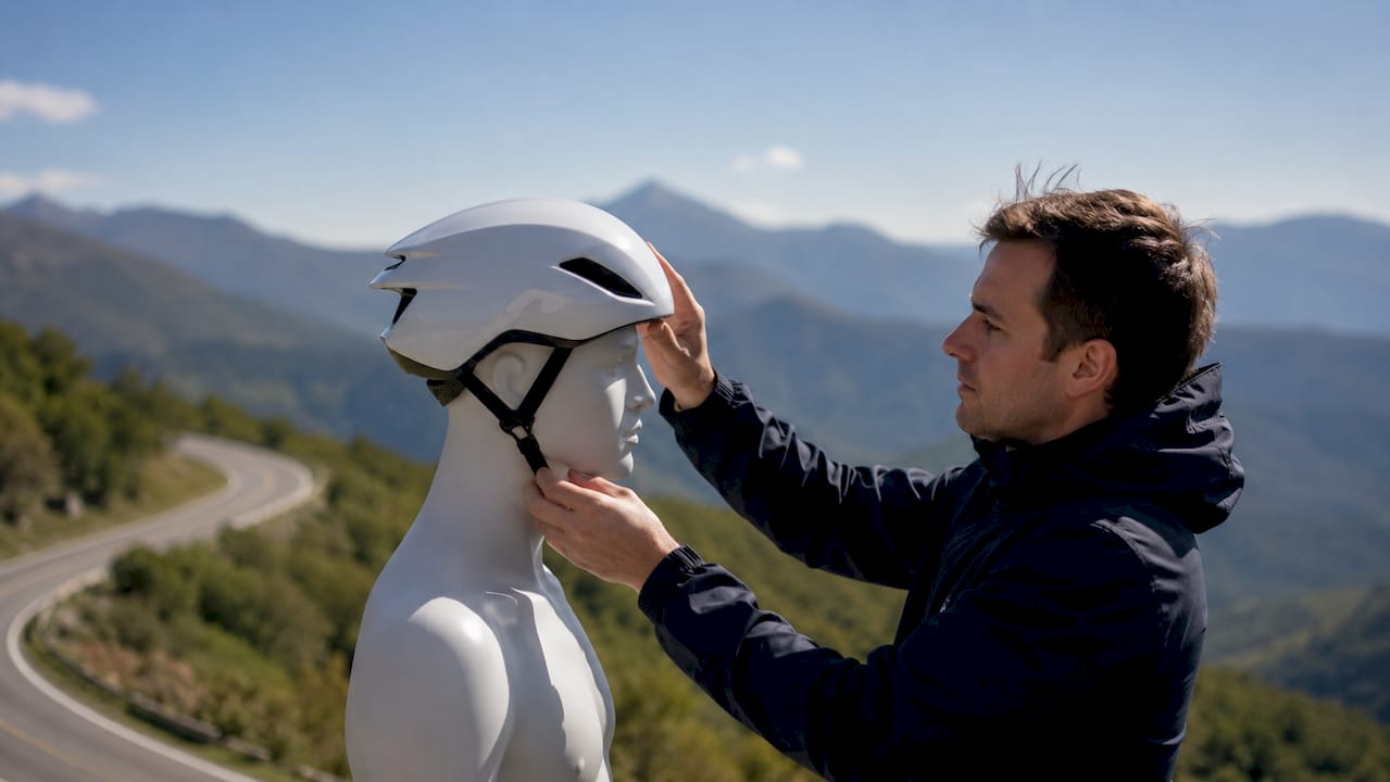 Essais en soufflerie pour évaluer la performance aérodynamique des casques de vélo