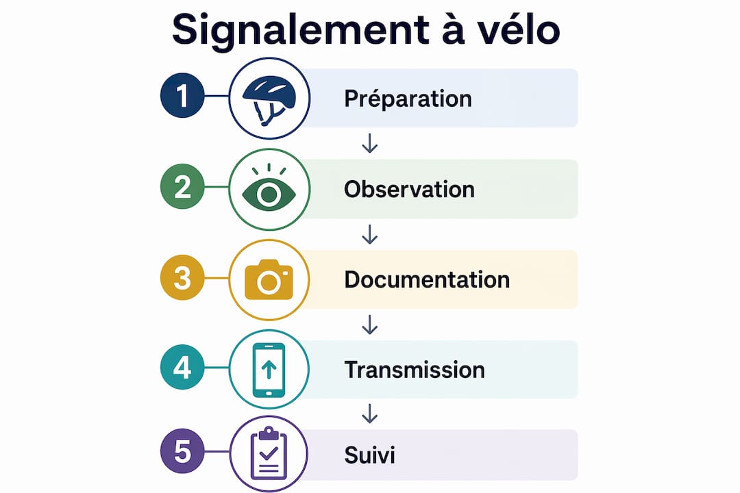 Infographie : comment signaler efficacement un danger lorsque vous circulez à vélo