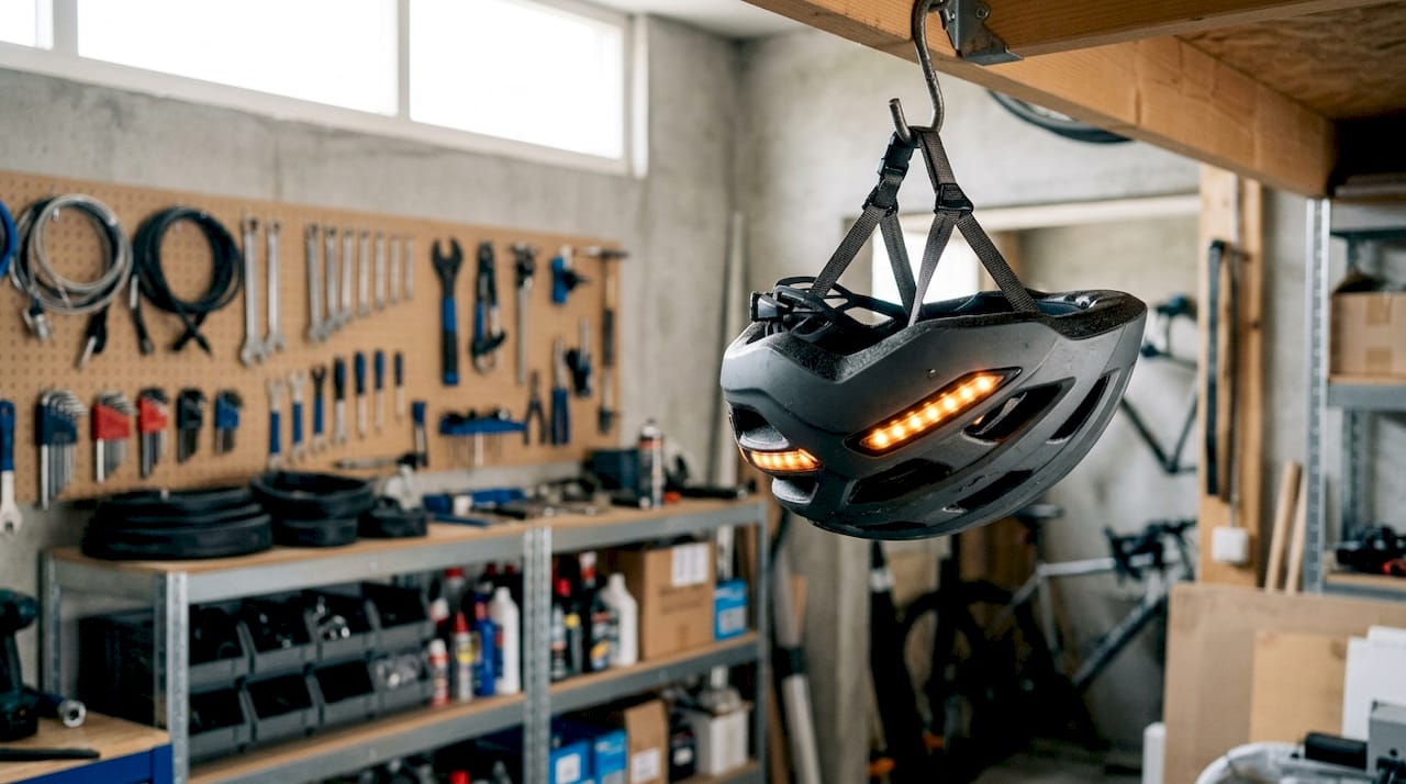 Casque intelligent avec clignotants activés
