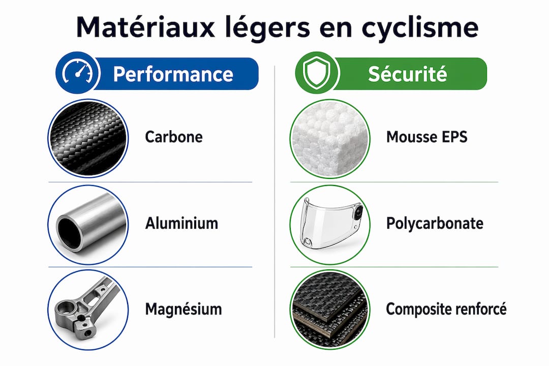 Infographie : quel matériau choisir pour allier performance et sécurité à vélo ?