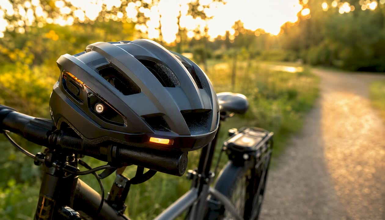 Casque de vélo équipé de technologies de sécurité intégrées