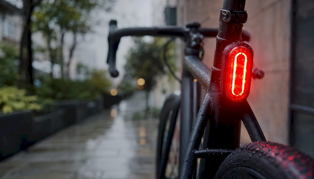 Éclairage arrière de vélo intelligent : restez visible même sous la pluie
