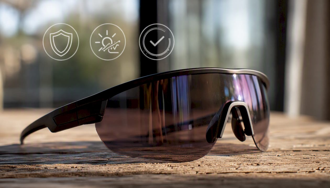 Lunettes de vélo avec traitement UV400 et certification de sécurité pour une protection optimale lors de vos sorties.