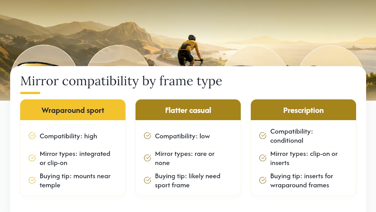 Compatibility With Different Sunglass Styles and Frames — overview diagram