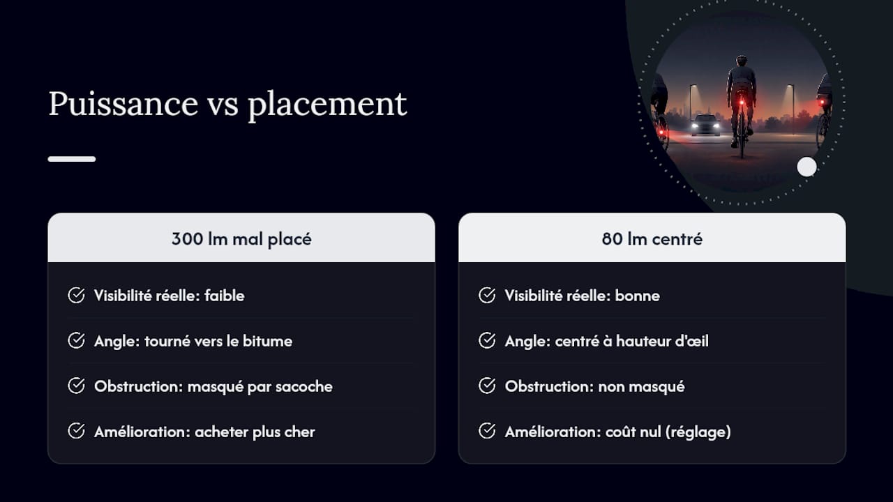 Pourquoi la plupart des cyclistes se trompent sur la puissance de leur feu — overview diagram