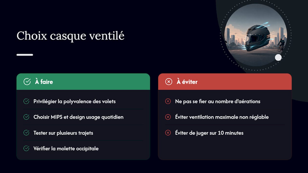 Notre perspective sur les casques ventilés réglables en ville — overview diagram
