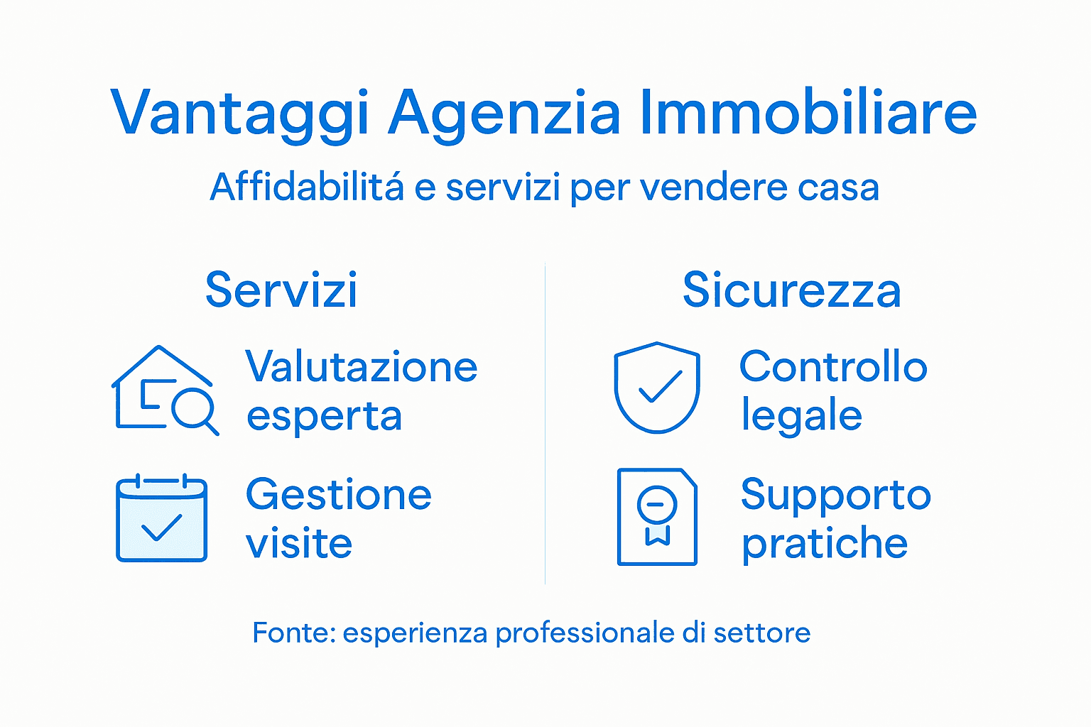 Infografica: tutti i vantaggi e i servizi offerti da un’agenzia immobiliare