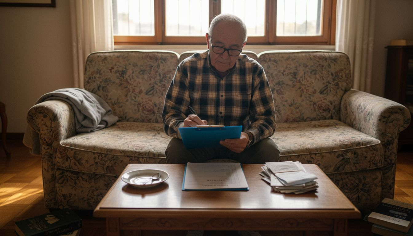 Un anziano valuta cosa fare con la casa ricevuta in eredità.