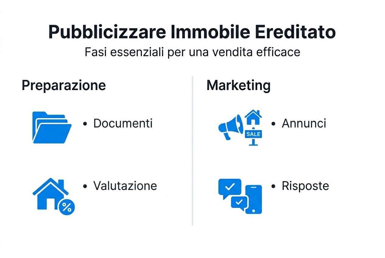 Infografica: tutti i passaggi fondamentali per mettere in vendita una casa ricevuta in eredità