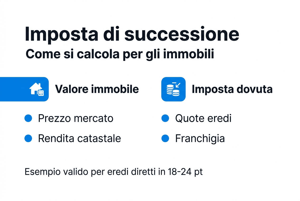 Guida visiva al calcolo dell’imposta di successione sugli immobili