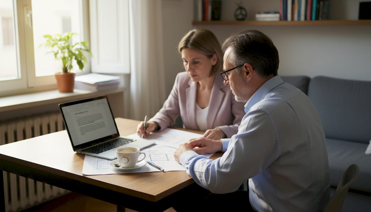Alcune persone stanno preparando la vendita di una casa ricevuta in eredità.