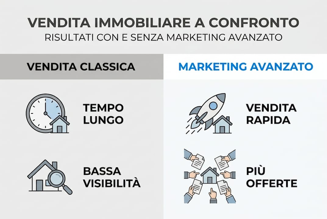 Infografica sulle principali strategie per vendere casa: un confronto dettagliato