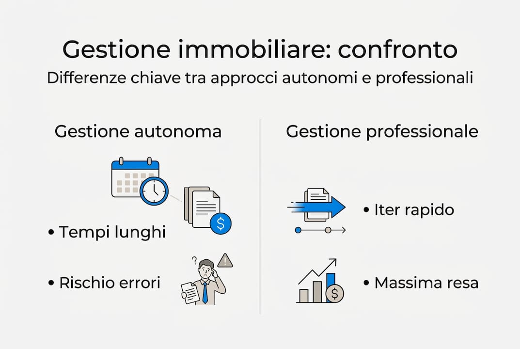 Infografica: meglio gestire da soli o affidarsi a un professionista per i propri immobili?