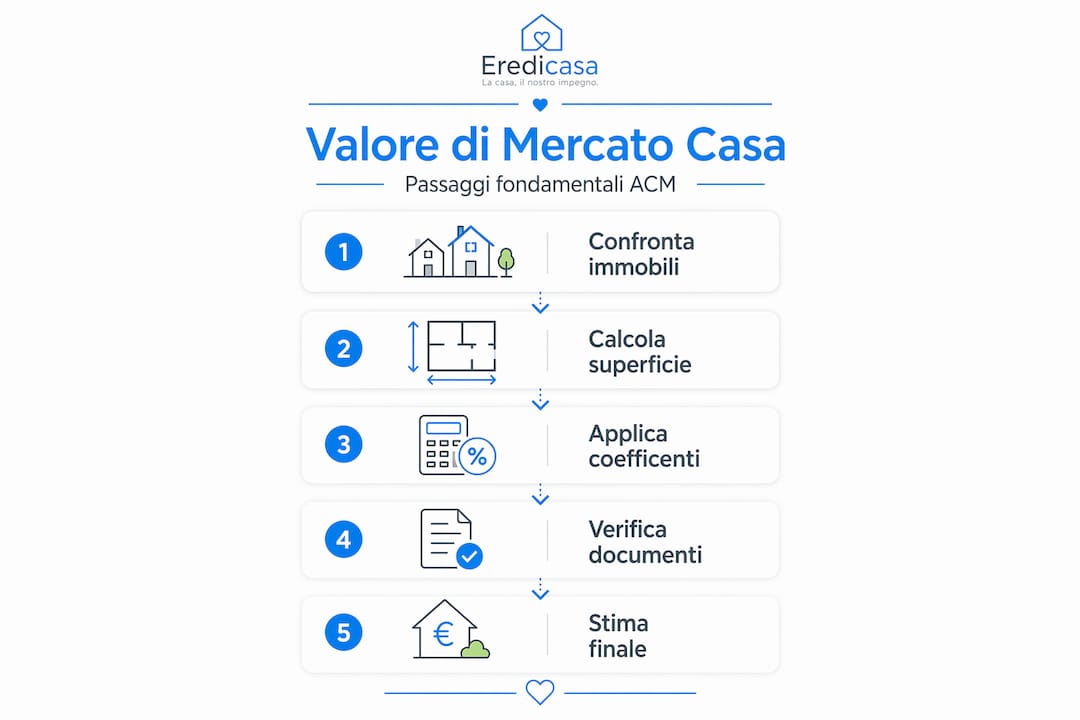 Infografica: come si calcola il valore di mercato di una casa, passo dopo passo