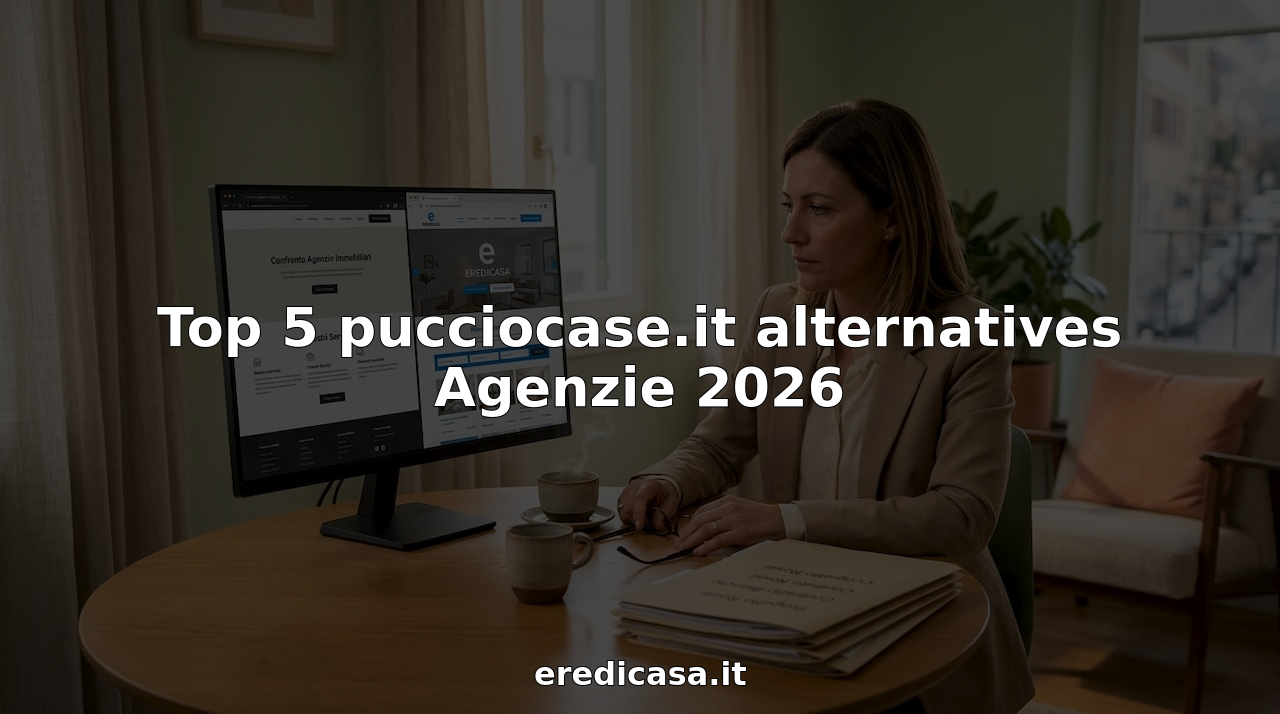 Agente immobiliare alle prese con il confronto tra i siti web delle varie agenzie
