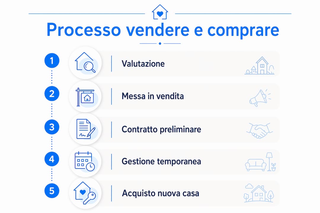 Guida illustrata ai passaggi fondamentali per acquistare e vendere casa
